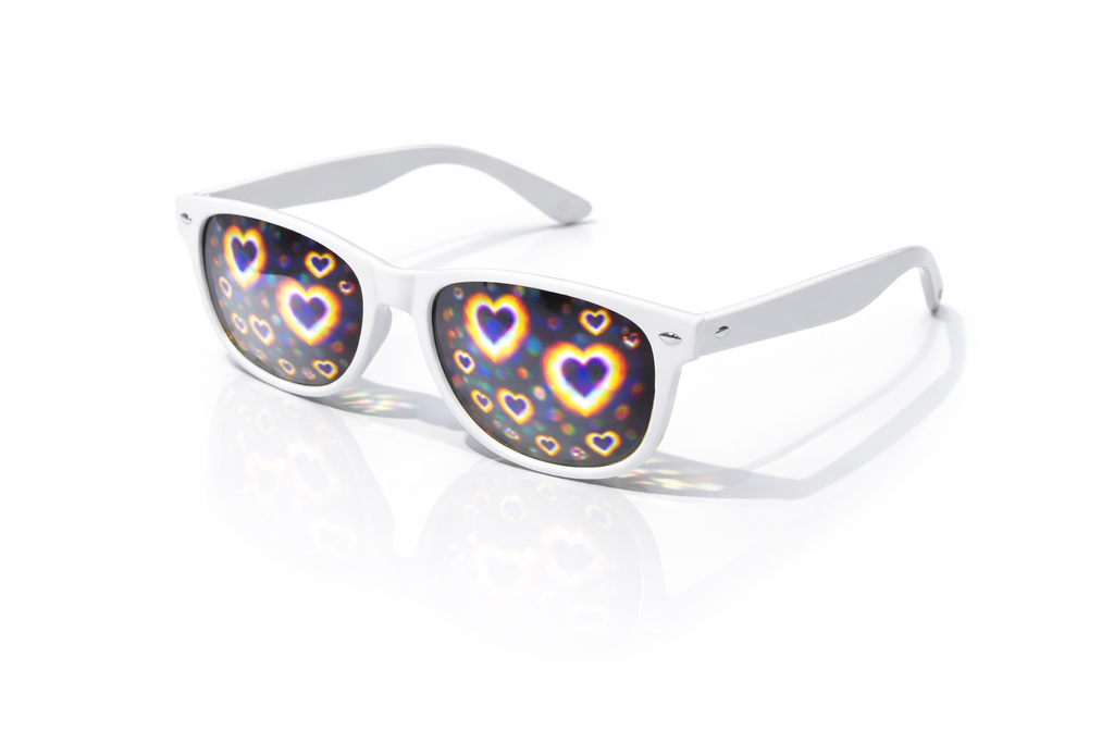 Black Heart Diffraction Glasses