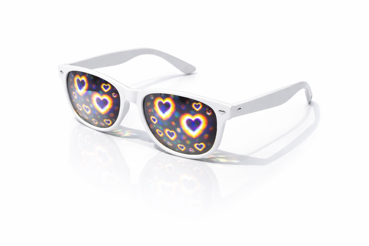 Black Heart Diffraction Glasses
