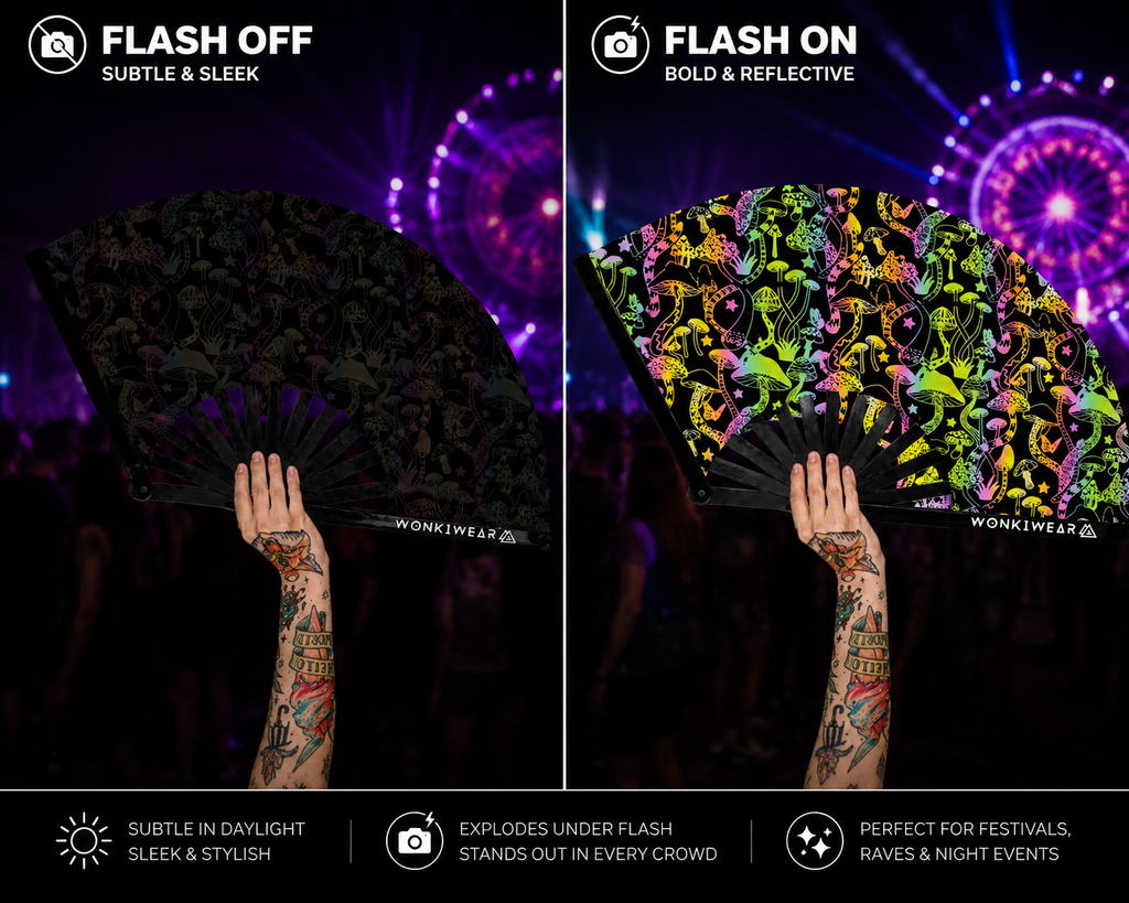 Shrooms XL Reflective Festival Fan