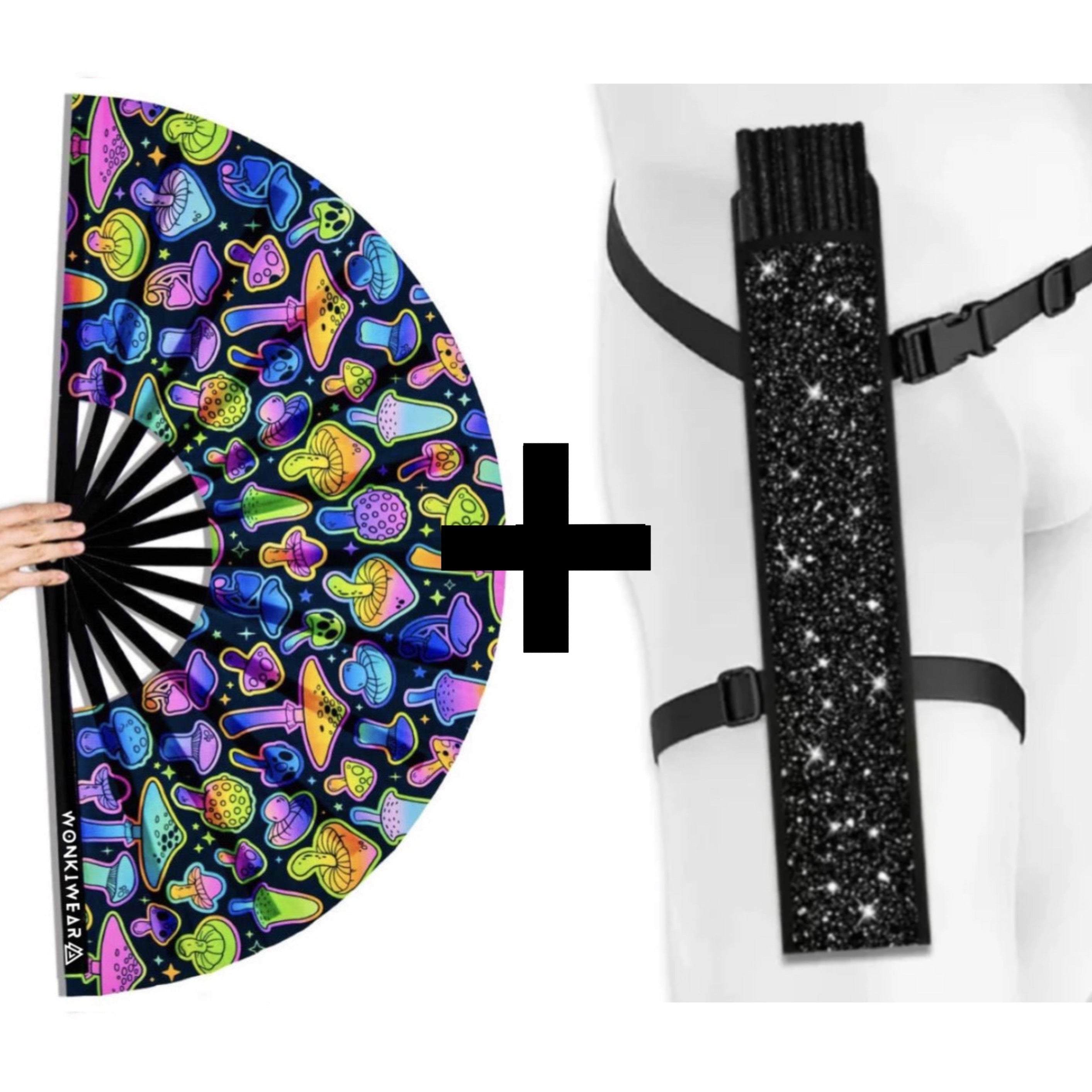 Mushroom XL UV Reactive Festival Fan