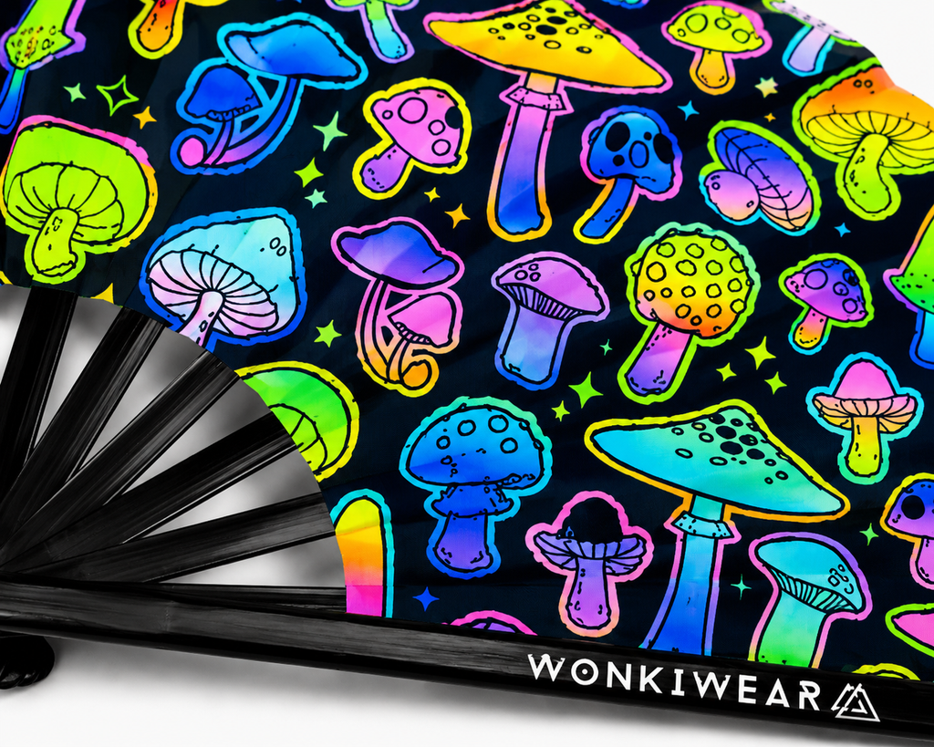 Mushroom XL UV Reactive Festival Fan