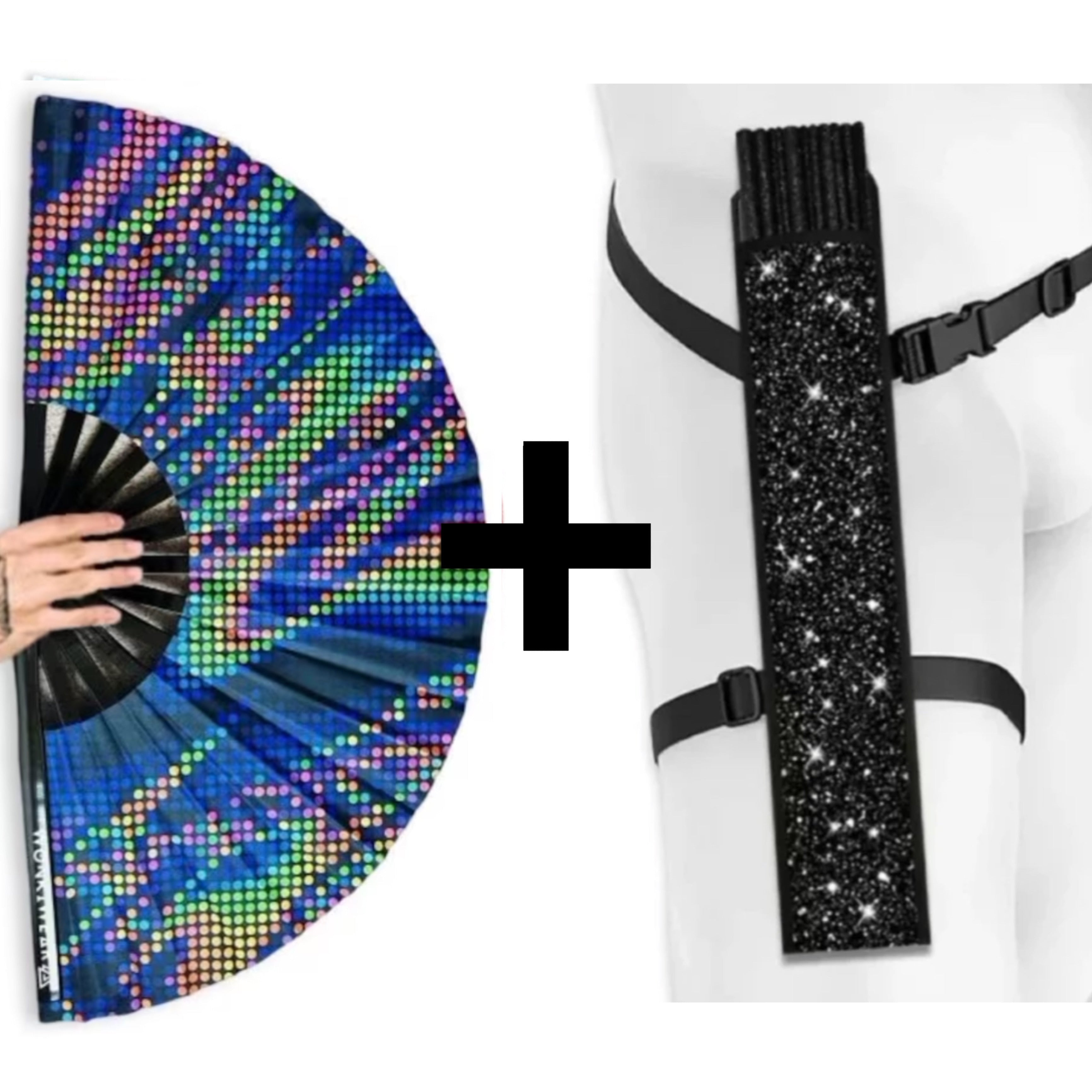 Microdots XL UV Reactive Festival Fan
