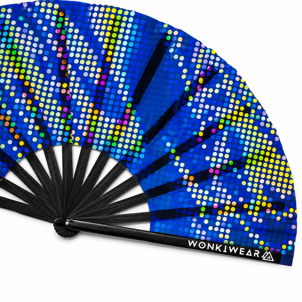 Microdots XL UV Reactive Festival Fan