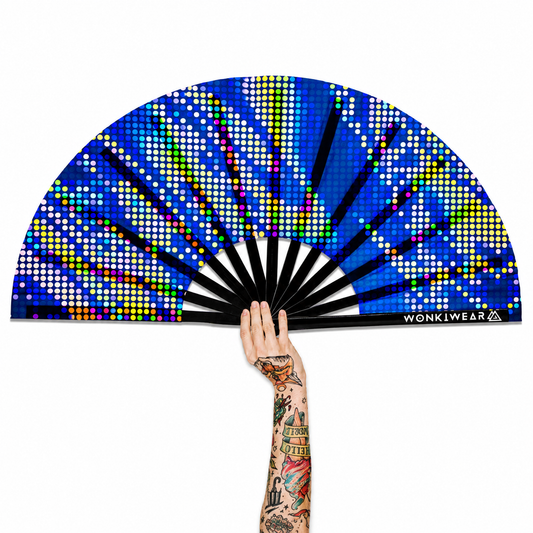 Microdots XL UV Reactive Festival Fan