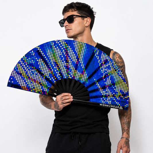 Microdots XL UV Reactive Festival Fan