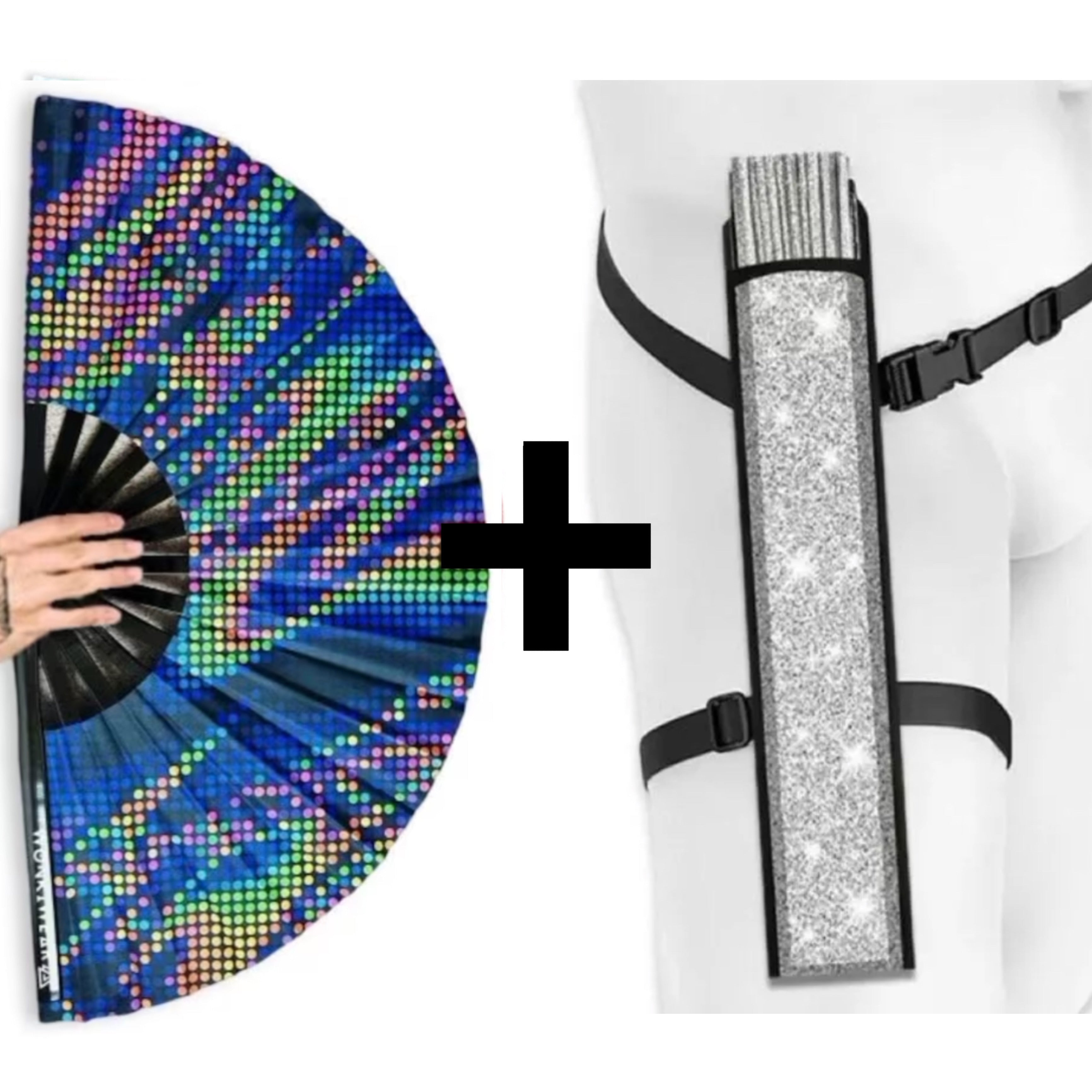 Microdots XL UV Reactive Festival Fan