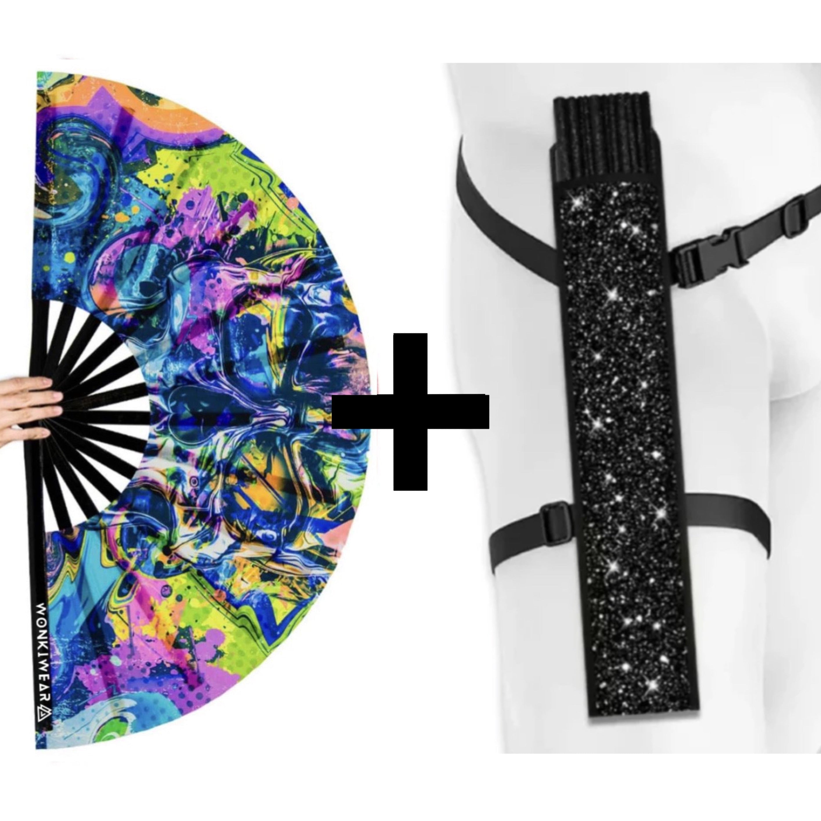 Skulls & Bass XL UV Reactive Festival Fan