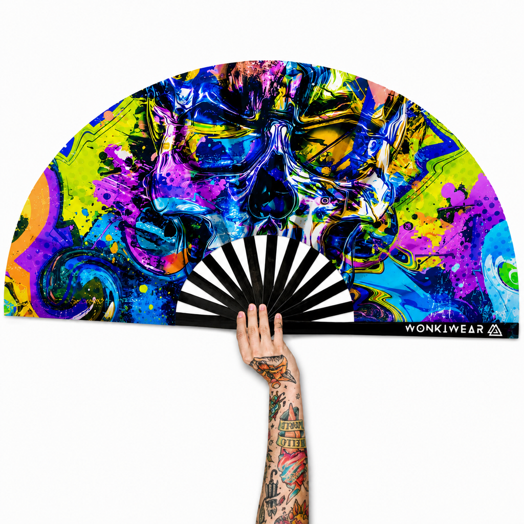Skulls & Bass XL UV Reactive Festival Fan