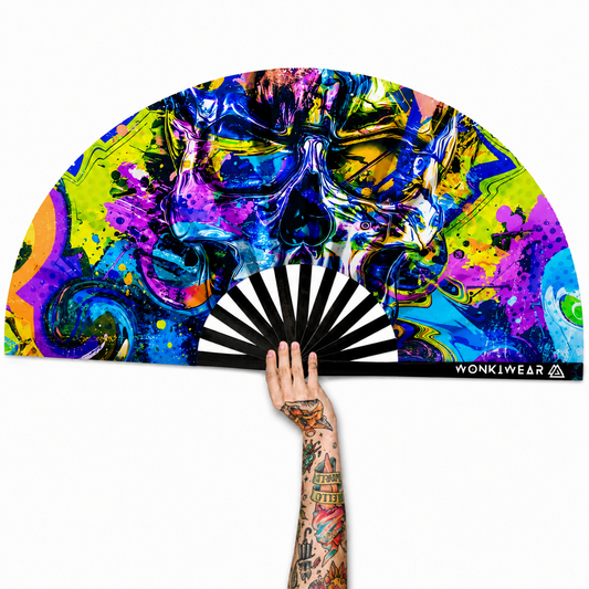 Skulls & Bass XL UV Reactive Festival Fan