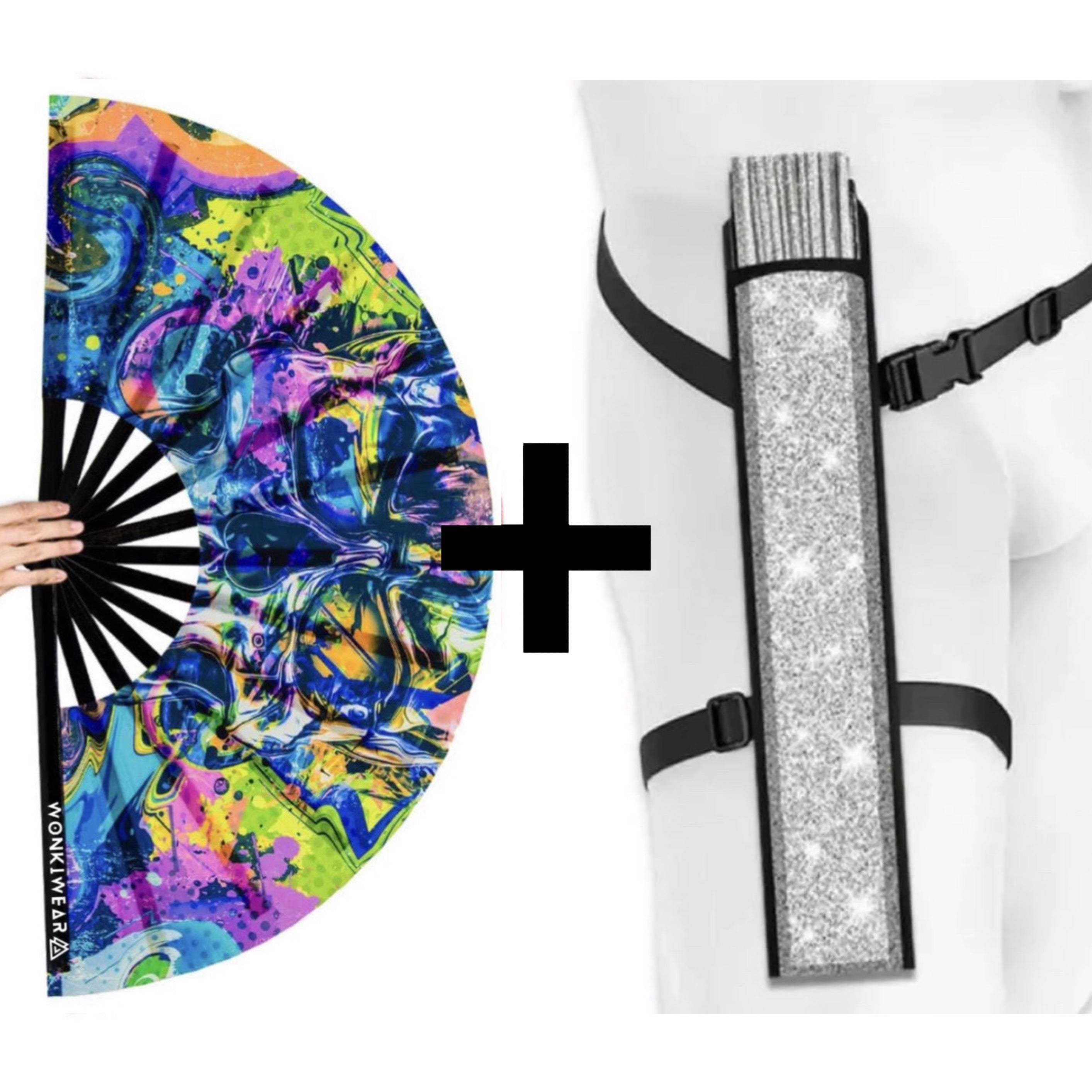 Skulls & Bass XL UV Reactive Festival Fan