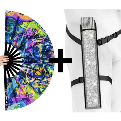Skulls & Bass XL UV Reactive Festival Fan
