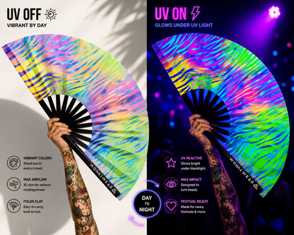 Safari Disco XL UV Reactive Festival Fan