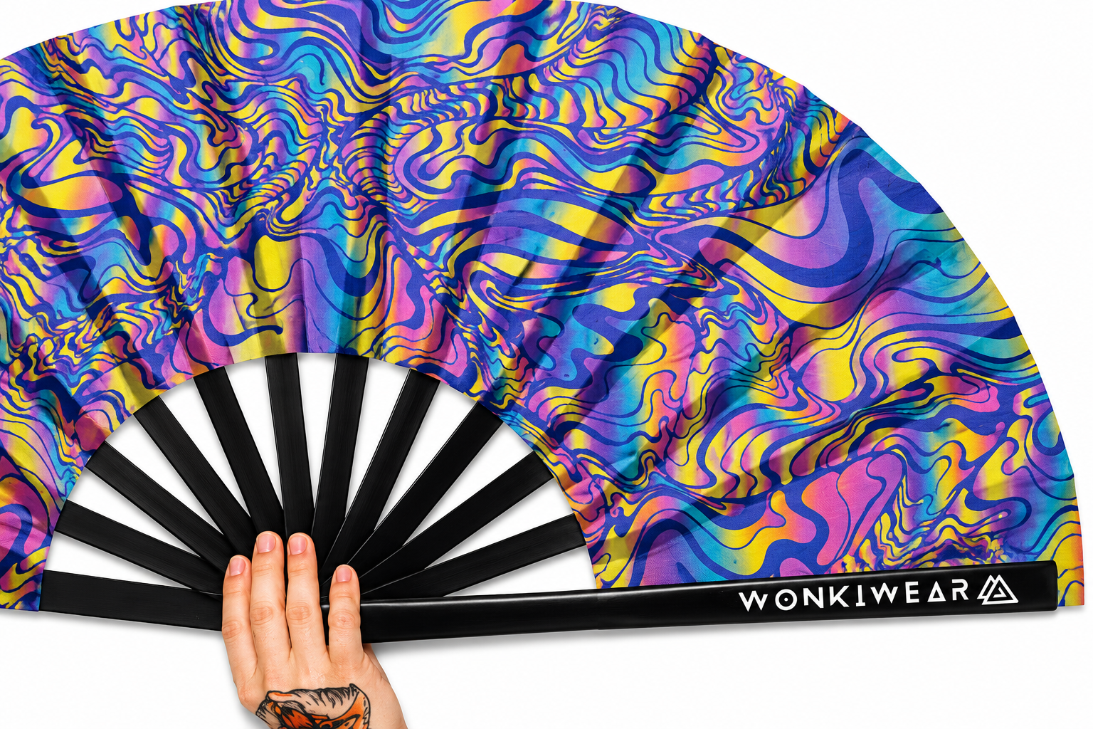 Psychedelic Maze XL UV Reactive Festival Fan
