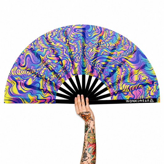 Psychedelic Maze XL UV Reactive Festival Fan
