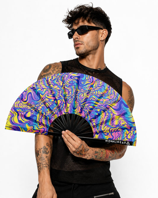 Psychedelic Maze XL UV Reactive Festival Fan