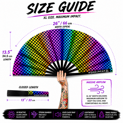 Wanna Race XL UV Reactive Festival Fan
