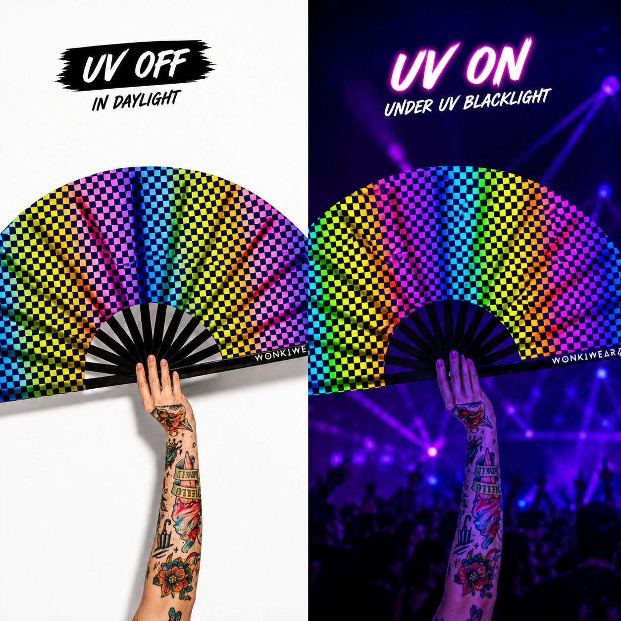 Wanna Race XL UV Reactive Festival Fan