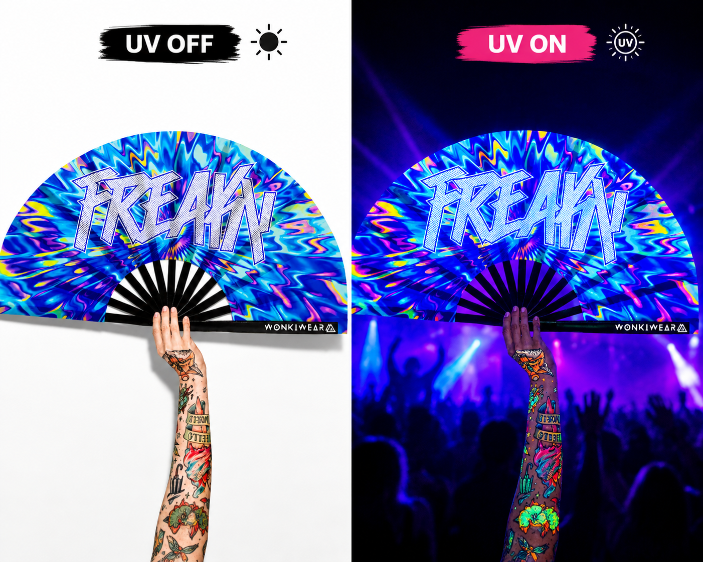 FREAKY XL UV Reactive Festival Fan