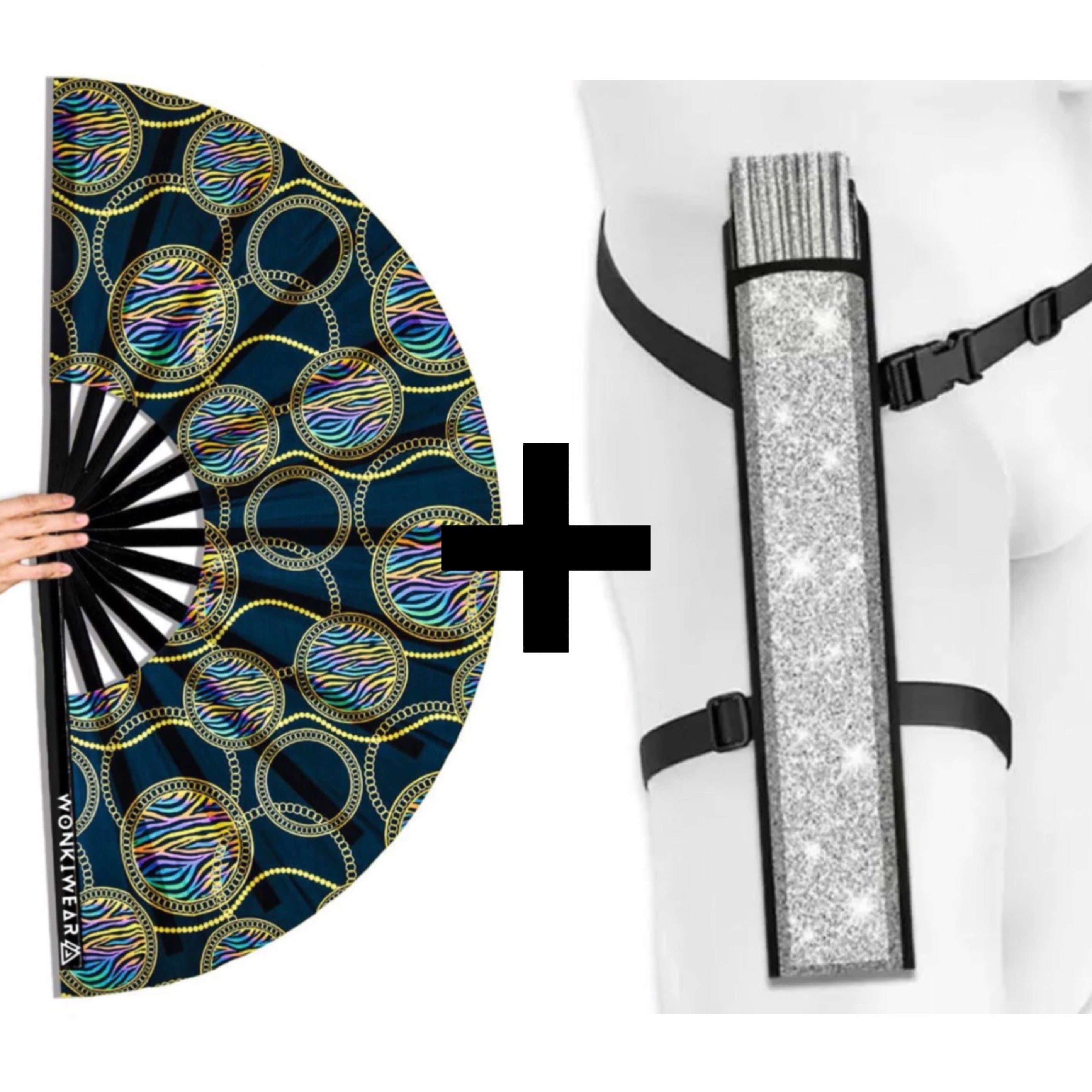 Posh Stuff XL UV Reactive Festival Fan