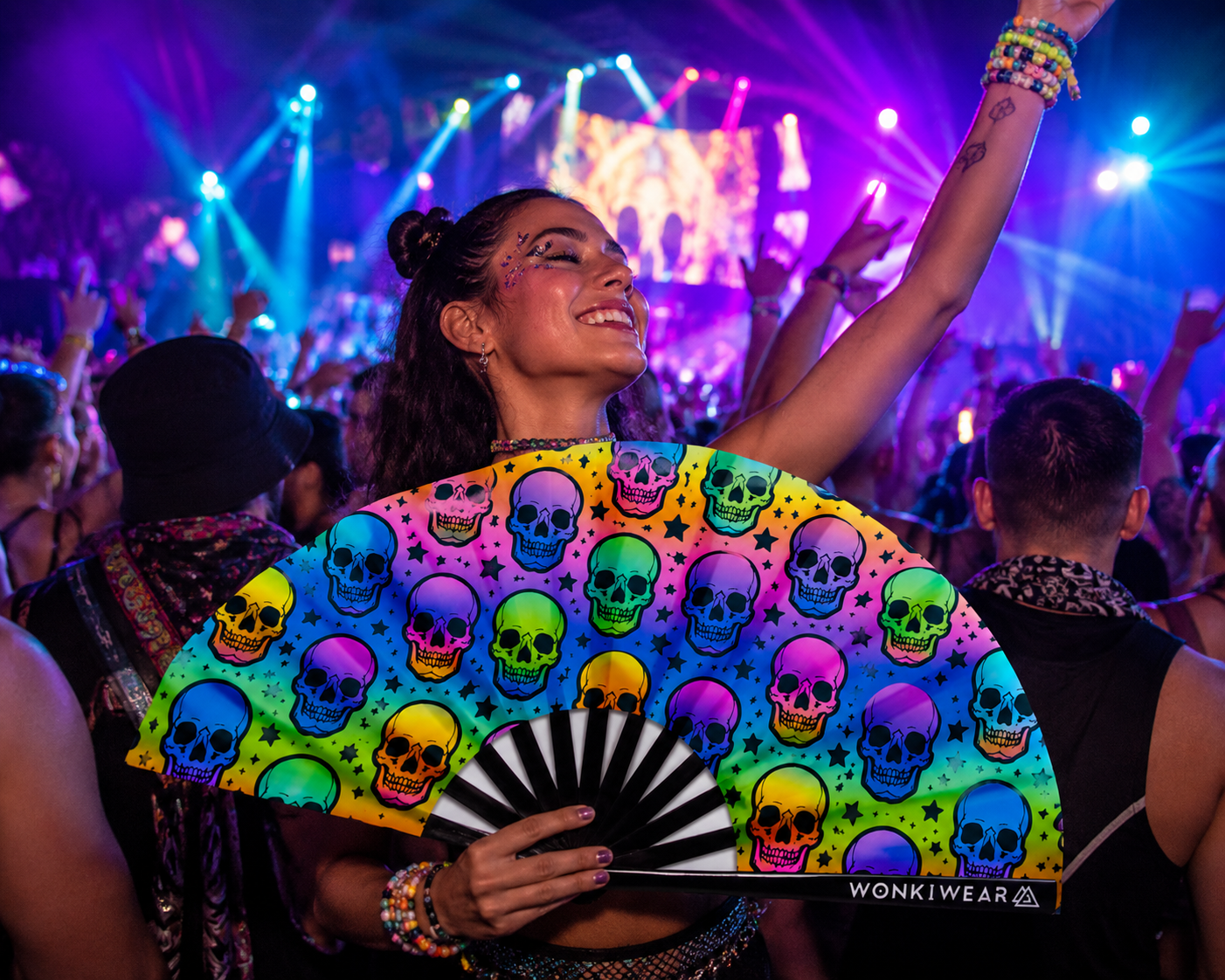 Trick or Treat XL UV Reactive Festival Fan