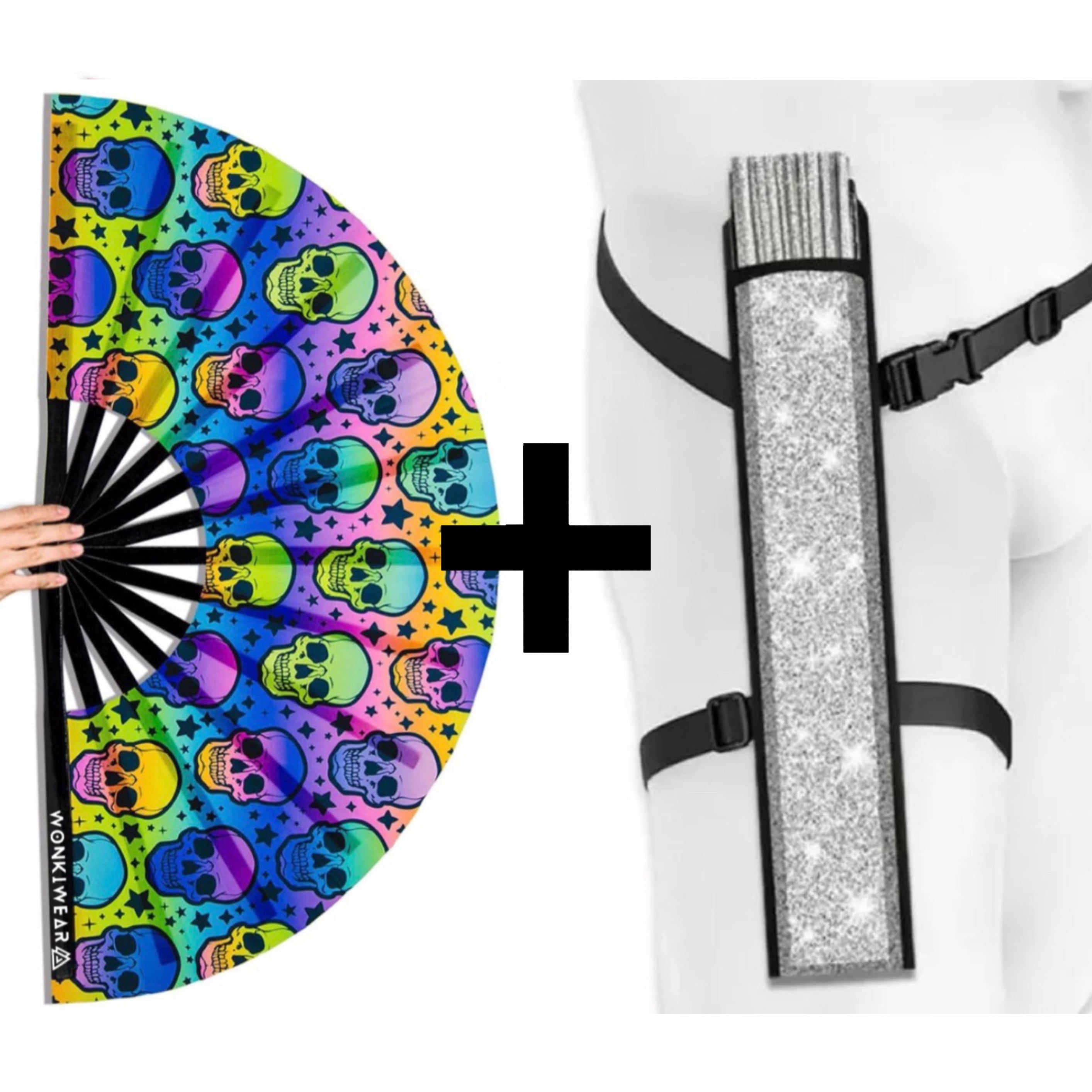 Trick or Treat XL UV Reactive Festival Fan