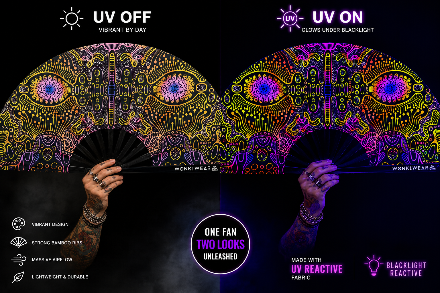 Matrix XL UV Reactive Festival Fan