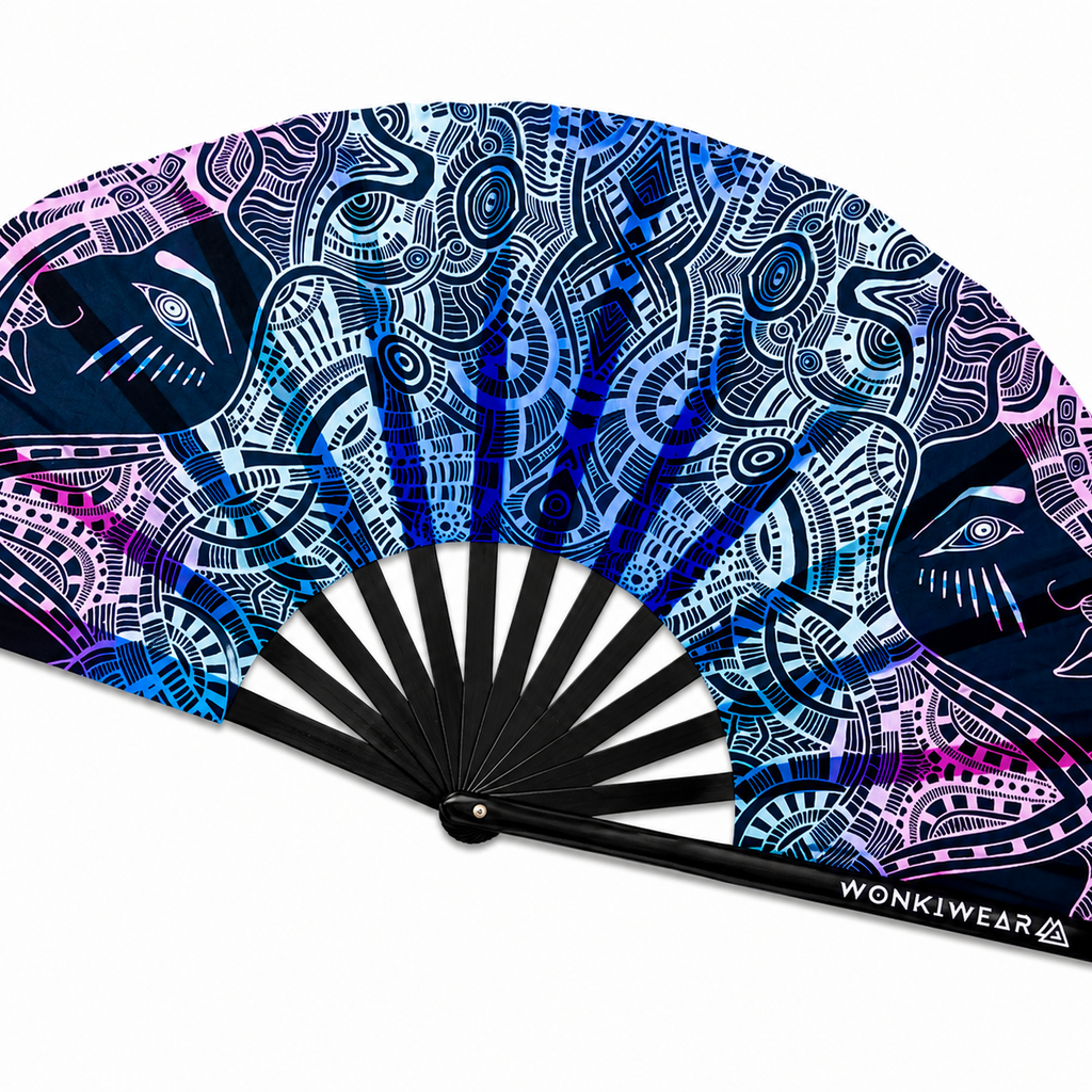 Techno Tribe XL UV Reactive Festival Fan