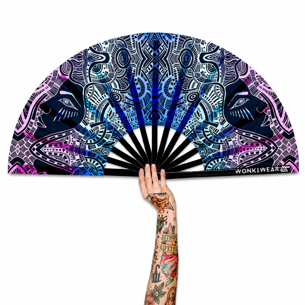 Techno Tribe XL UV Reactive Festival Fan