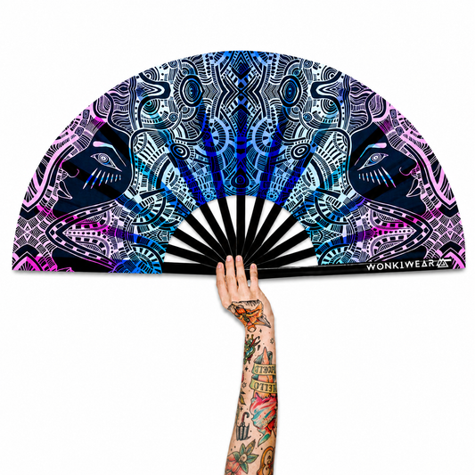 Techno Tribe XL UV Reactive Festival Fan