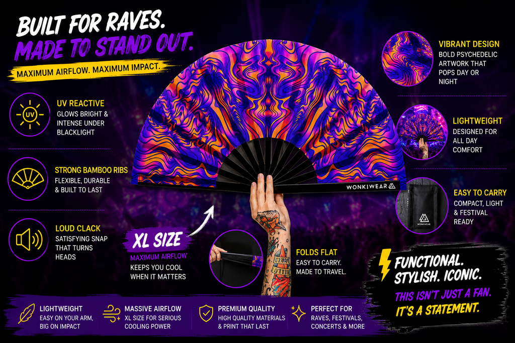 Sunset Session XL UV Reactive Festival Fan