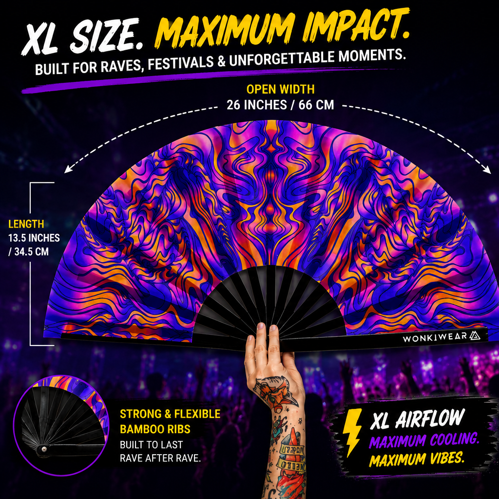 Sunset Session XL UV Reactive Festival Fan