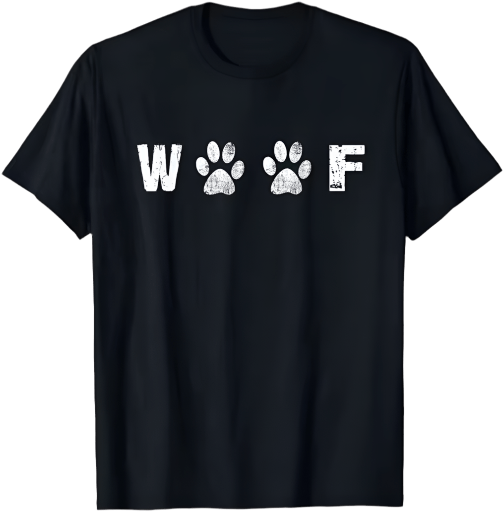 Woof T-Shirt Black - The Pup Play Hub