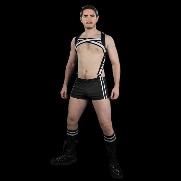 Mr.S Leather X-Factor Bold Color Body Harness | White