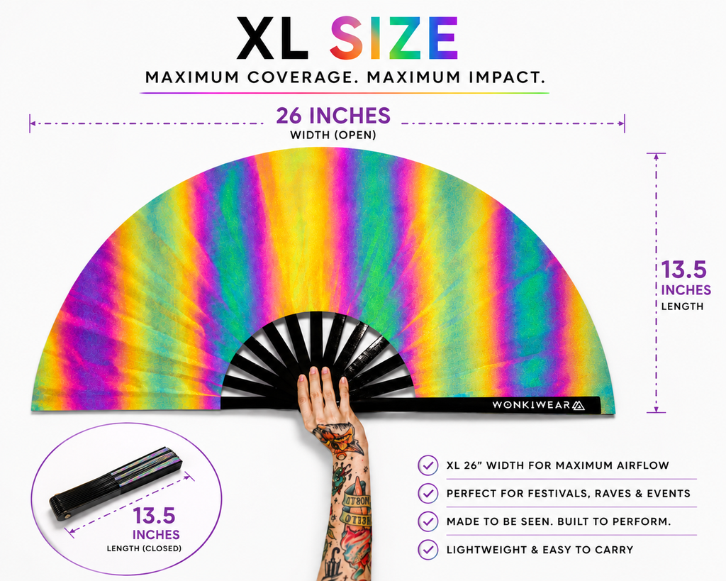 Oil Slick XL Reflective Festival Fan
