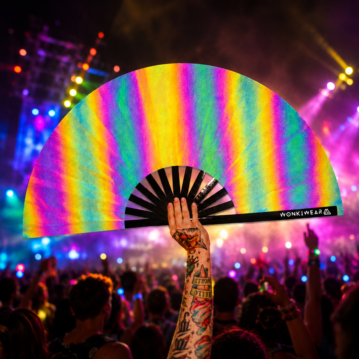 Oil Slick XL Reflective Festival Fan