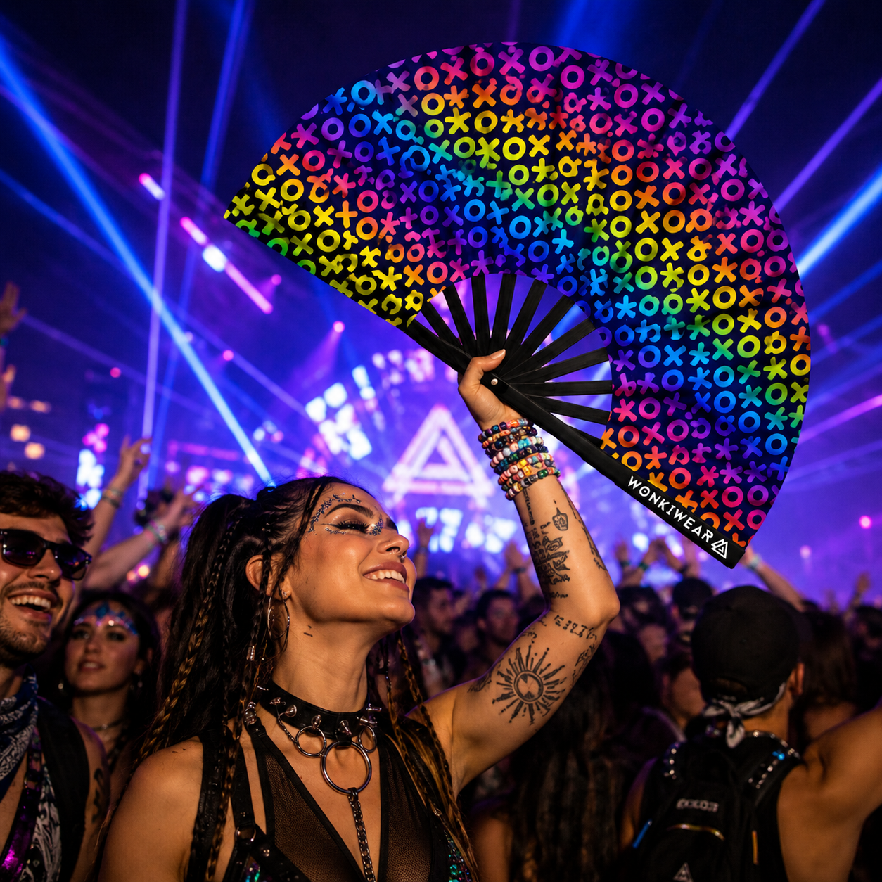 XOXO XL UV Reactive Festival Fan