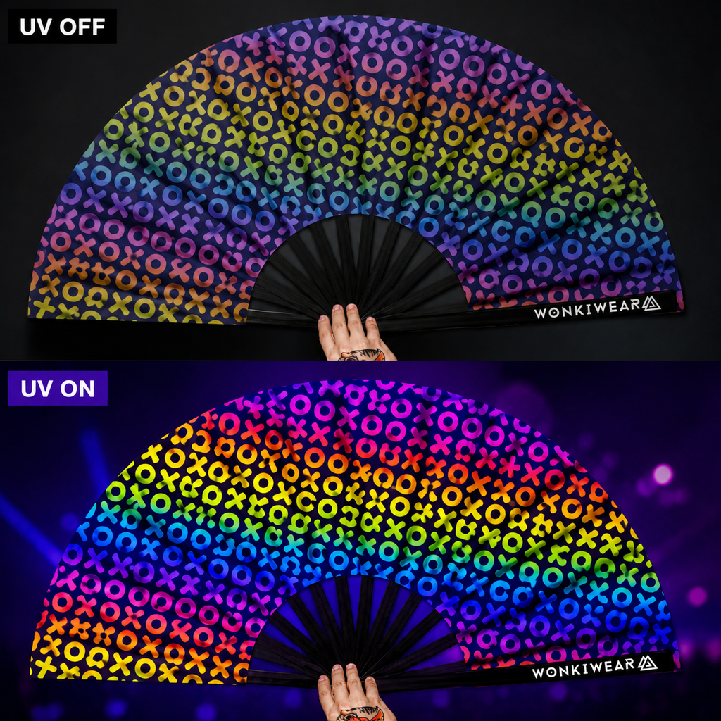 XOXO XL UV Reactive Festival Fan