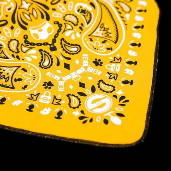 Mr.S Leather Zipper Pocket Neck Hanky - Yellow