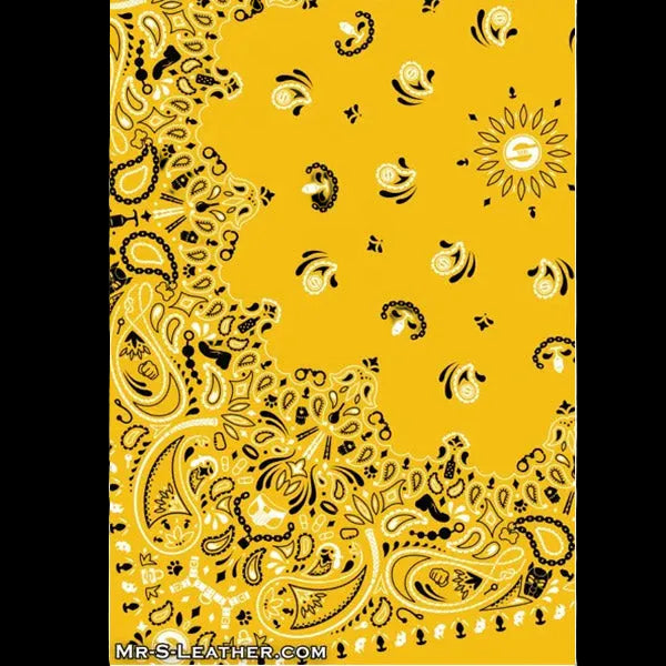 Mr.S Leather Zipper Pocket Neck Hanky - Yellow